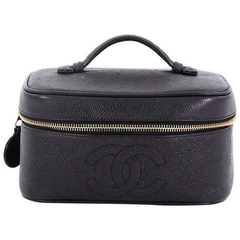 chanel makeup bag blue